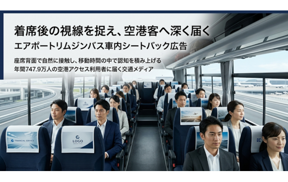 「エアポートリムジンの車内シートバック広告」媒体資料