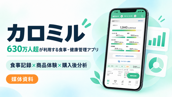 食事記録ユーザーへ広告・商品体験・購買分析で届く「カロミル」媒体資料