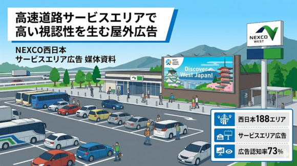 NEXCO西日本 高速道路サービスエリア広告 媒体資料2026（屋外媒体）