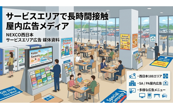 NEXCO西日本 高速道路サービスエリア広告 媒体資料2026 サービスエリア屋内媒体ガイド