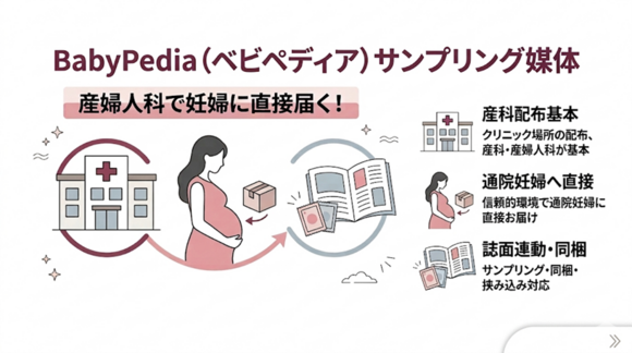 産婦人科でサンプリングできる「babyPedia」