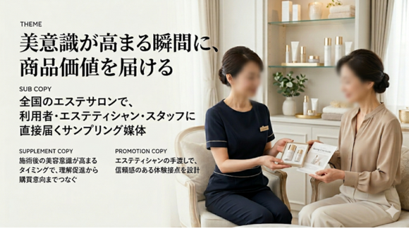 エステサロン サンプリング媒体